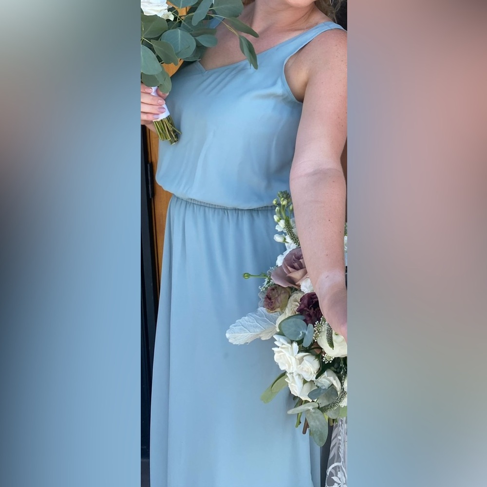Show Me Your MuMu Kendall Maxi/Bridesmaid Dress in Silver Sage, size Medium